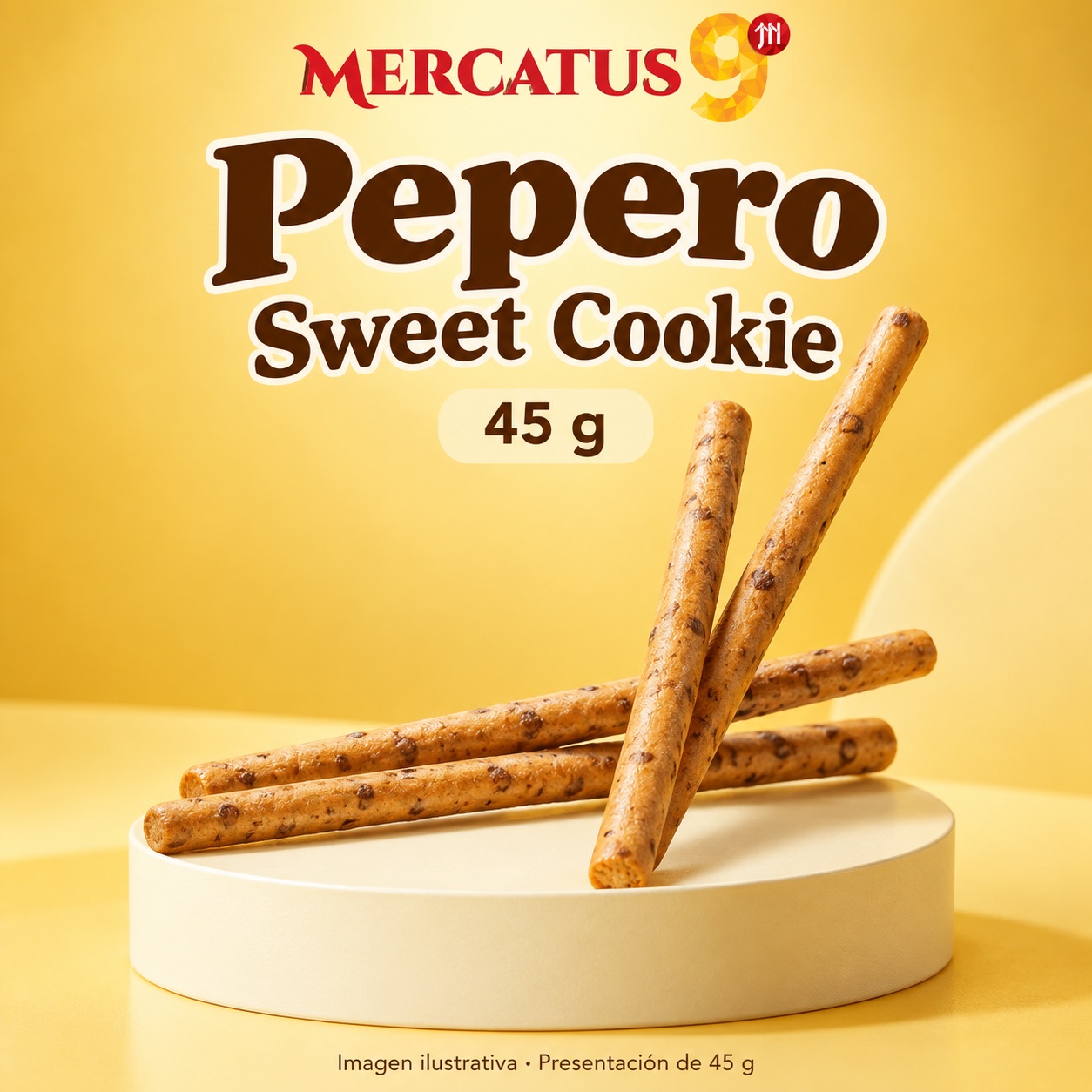 Lotte Pepero Sweet Cookie, presentación de 45 g, Mercatus9