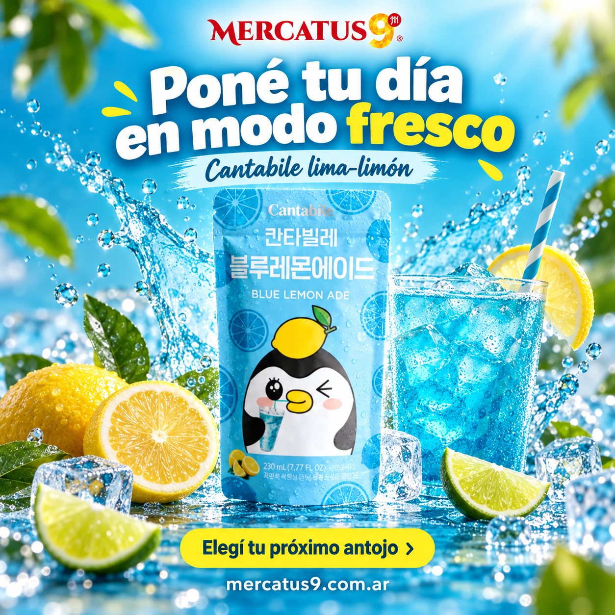Bebida con sabor a lima limon 230ml — Mercatus9, vista 1