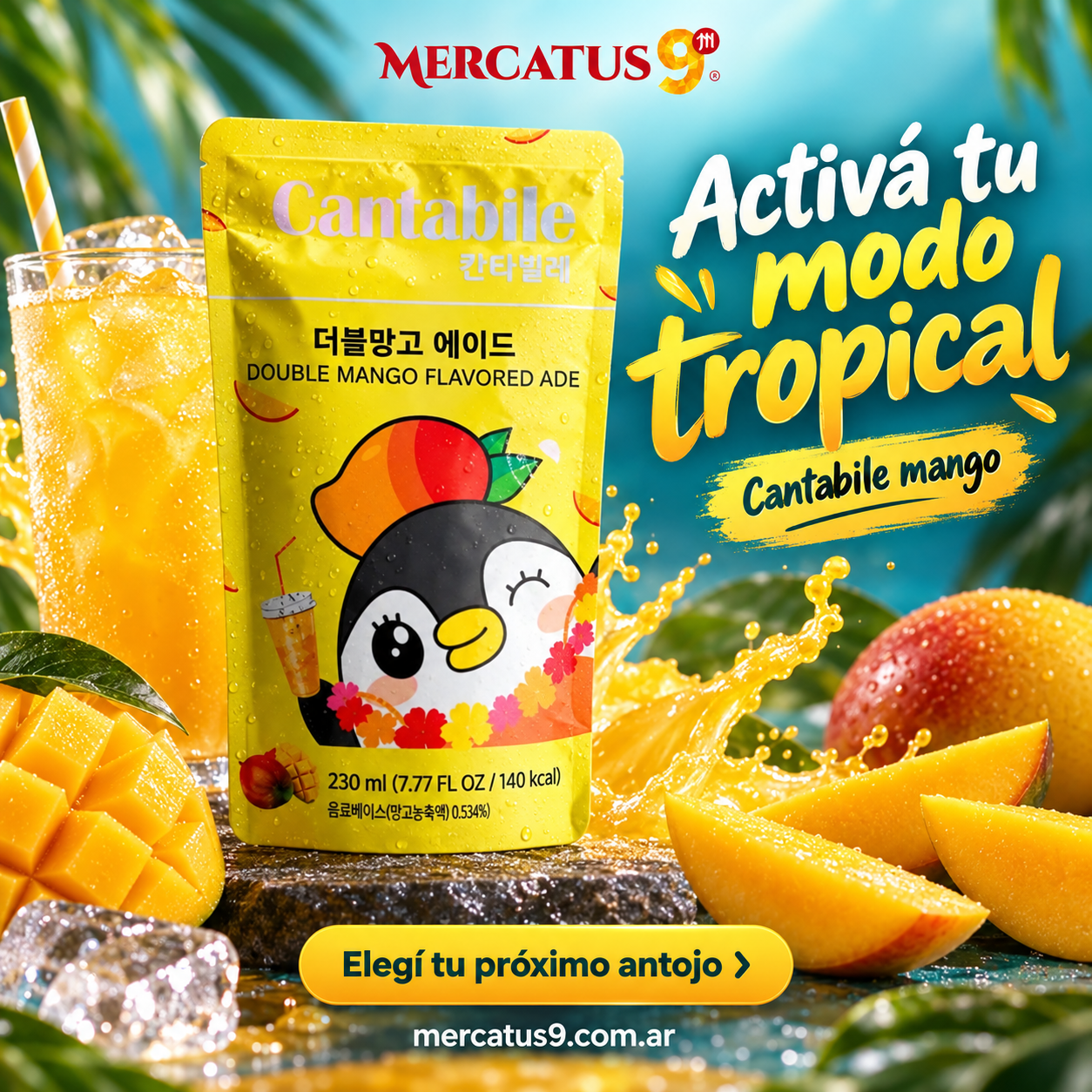 Bebida sabor a mango 230ml — Mercatus9, vista 1