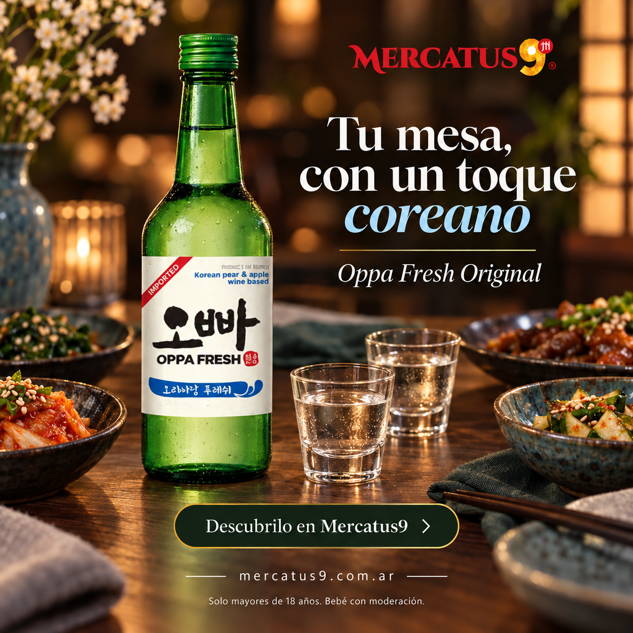 Bebida alcohólica soju sabor original 360ml — Mercatus9, vista 2