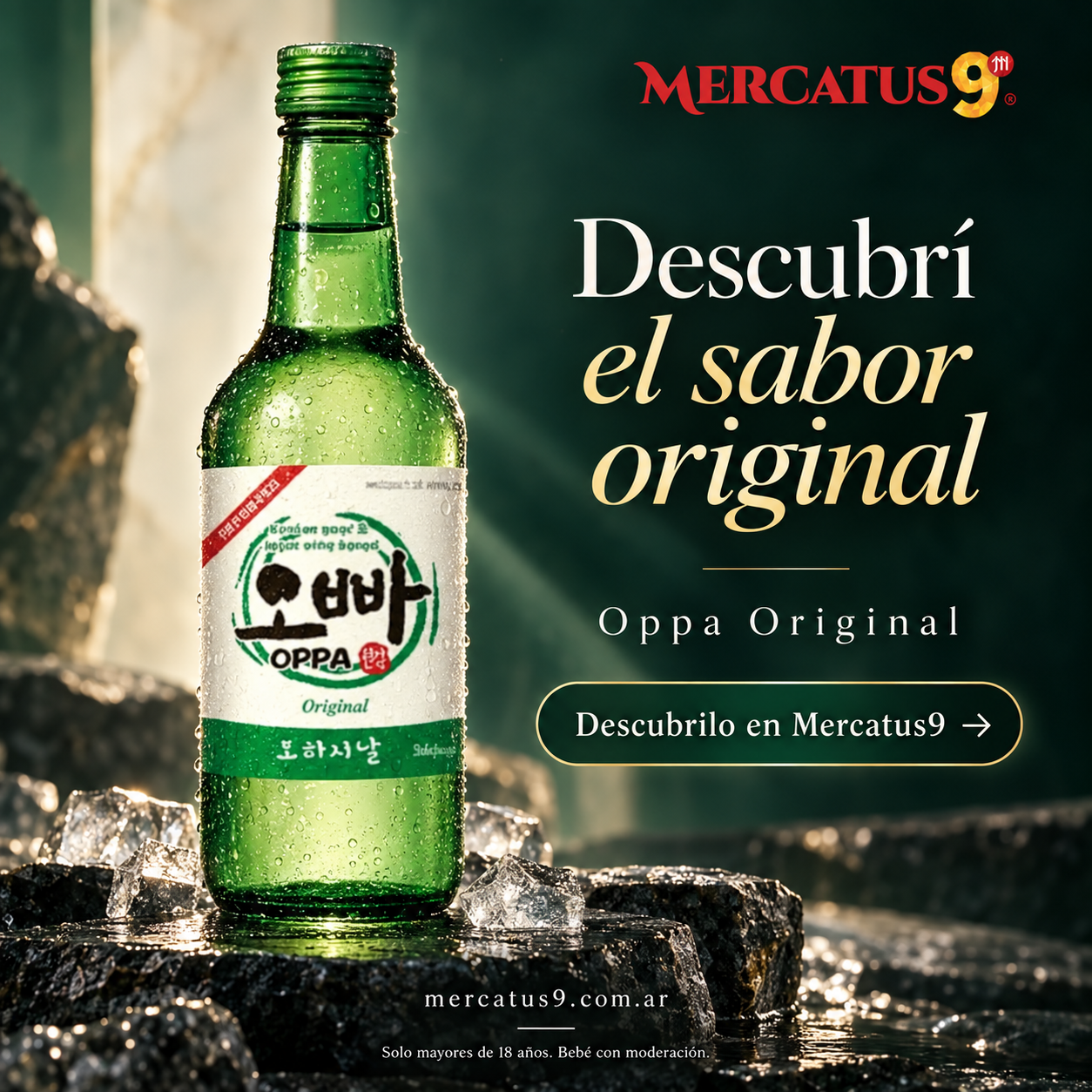 Bebida alcohólica soju sabor original blanco 360ml — Mercatus9, vista 1