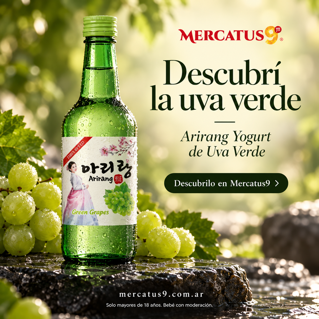Bebida alcohólica mixta sabor a yogurt de uva verde 360ml — Mercatus9, vista 1