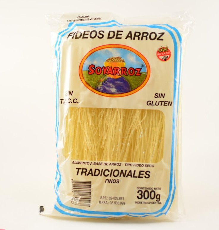 SOYARROZ FIDEOS DE ARROZ FINO 300G