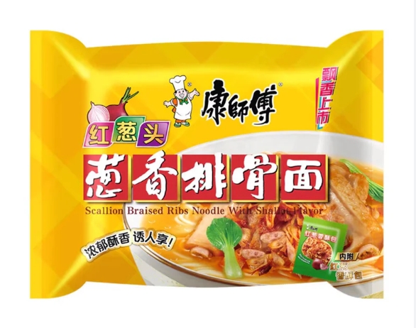 康师傅 红葱头葱香排骨面  109G