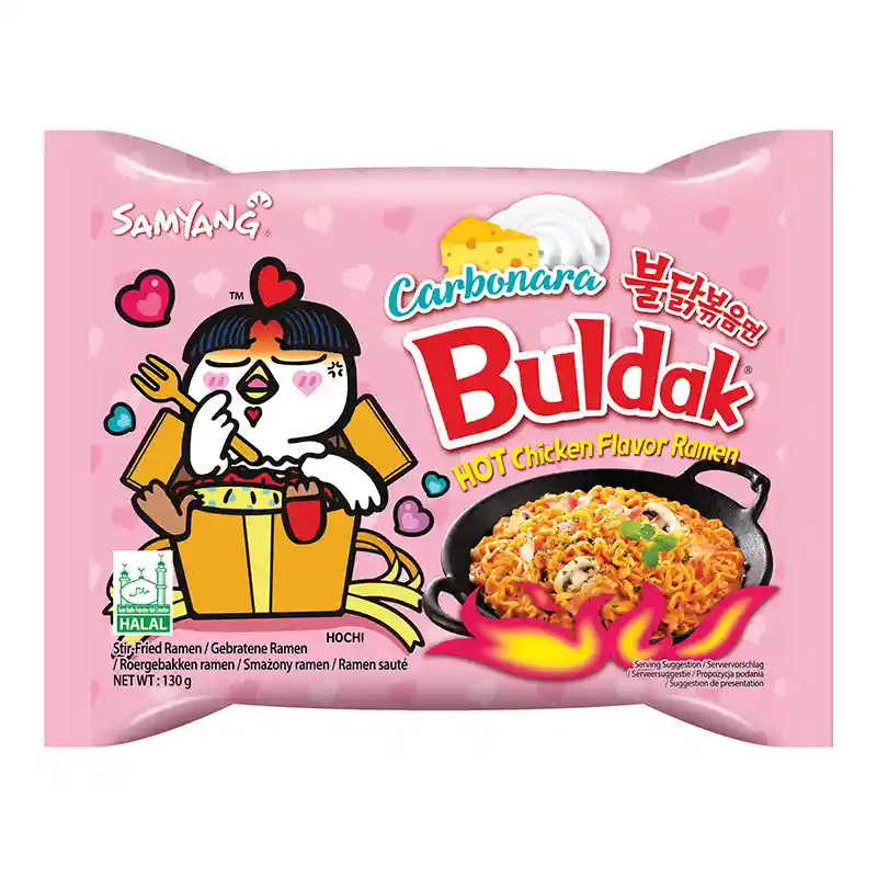 SY BULDAK HOT CHICKEN FLAVOR RAMEN CARBONARA 130G