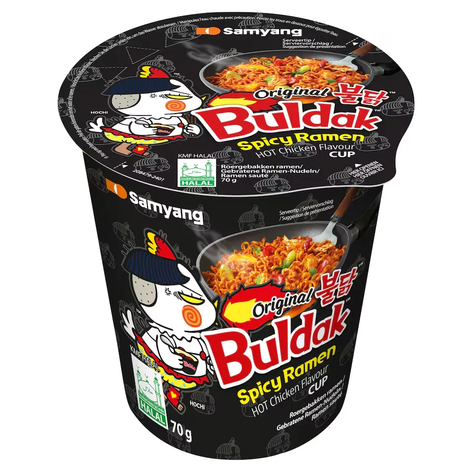 FIDEOS INSTANTÁNEOS HOT CHICKEN RAMEN CUP 70G