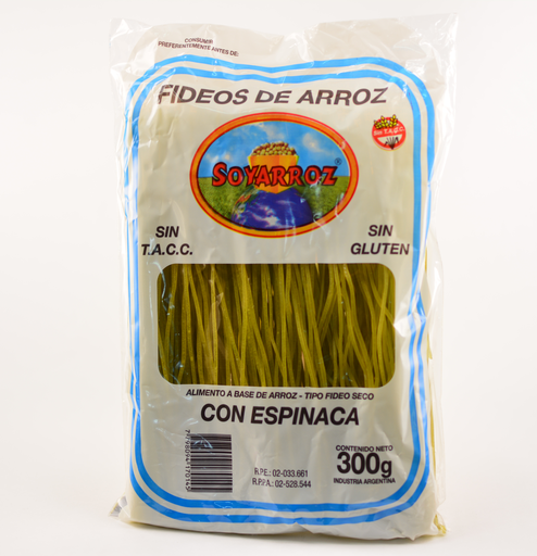 [A1.1.2CN-SOY145] SOYARROZ FIDEOS DE ARROZ ESPINACA 300G