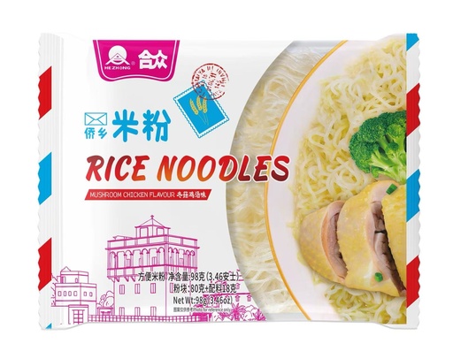[A1.1.10CN-FUB114] FIDEOS DE ARROZ INSTANTENEO CON POLLO Y CHAMPIÑONES 98G