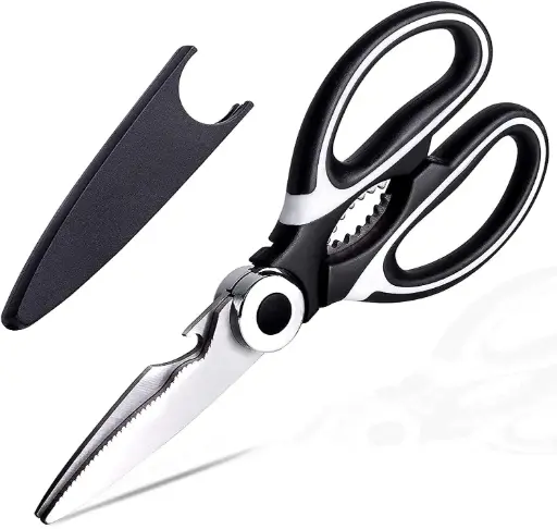 [H4.2.2CN-QQYL012243] TIJERA DE COCINA BLANCO NEGRO  